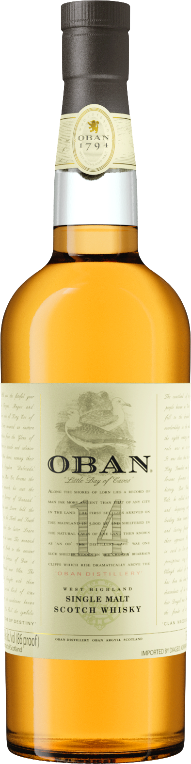 Oban Single Malt 14 Year Old Single Malt Scotch Whisky, 750ml