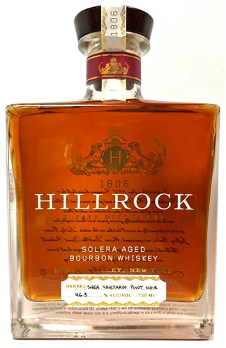 Hillrock Solera Aged Shea Vyd. Pinot Noir Barrel Finish Bourbon Whiskey -750ml