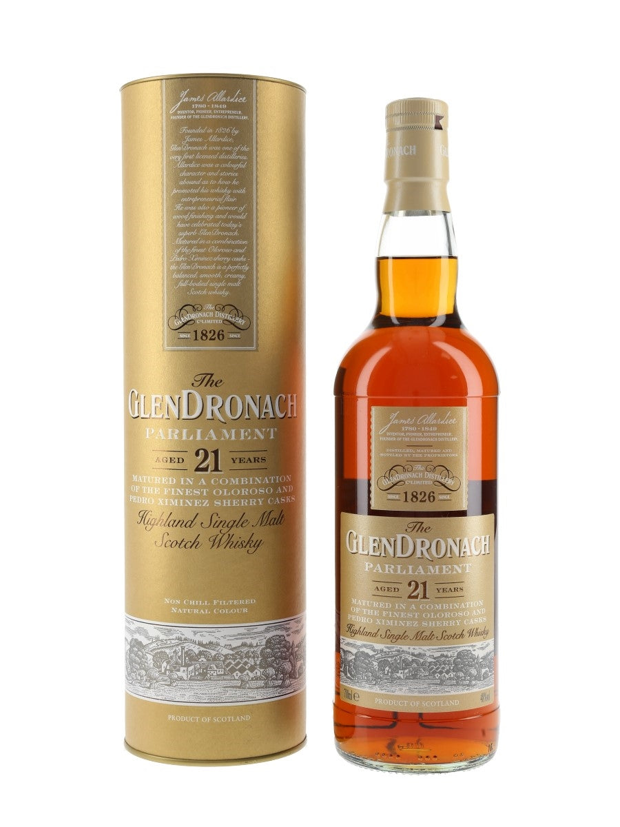 Glen Dronach 21 Years Old Parliament Highland Single Malt Scotch Whiskey -750 ml