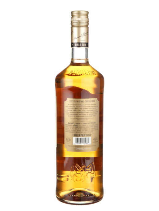 Bacardi Gold Rum 80 Proof -750 ml